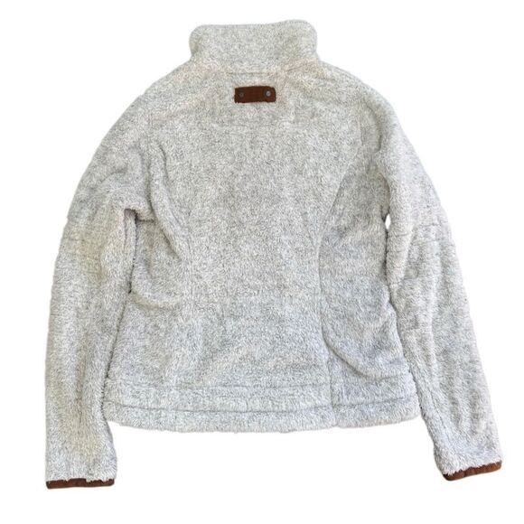 L.L.Bean Women's Grey & Brown Sherpa Fleece Jacket Size Small - Picture 8 of 9